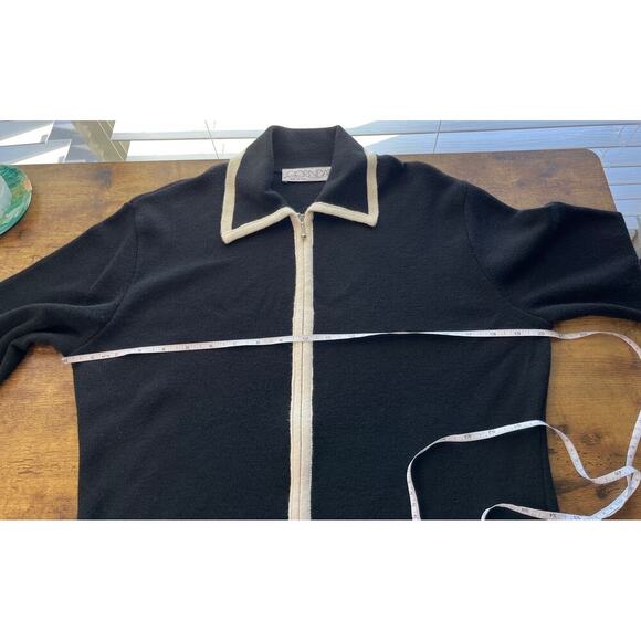 Clorindia Womens Full Jacket Block ColorBlack/White MerinoWool Blend Career Wear - Picture 5 of 10